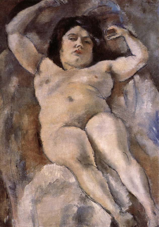 Jules Pascin Fat woman at the Guli street